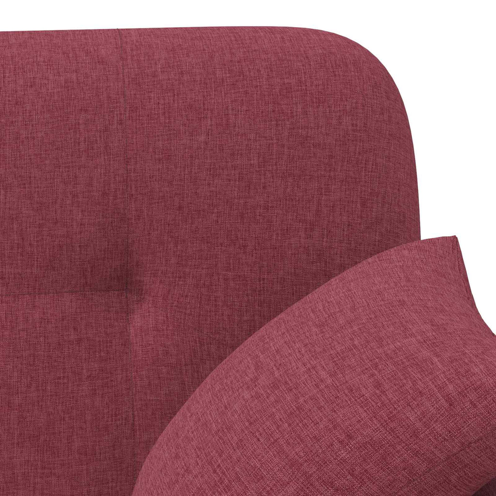 Love seat με κουμπιά Κόκκινο 120 x 65 x 79 εκ Ύφασμα