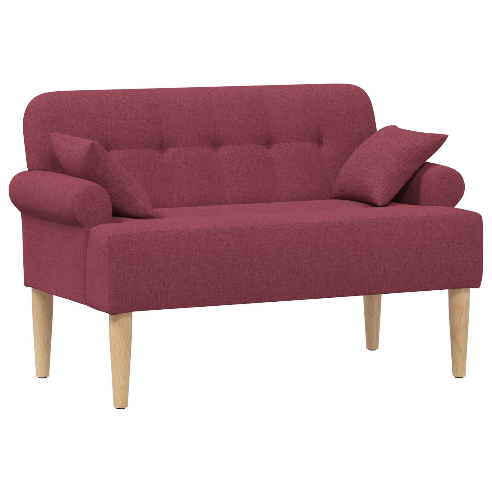 Love seat με κουμπιά Κόκκινο 120 x 65 x 79 εκ Ύφασμα