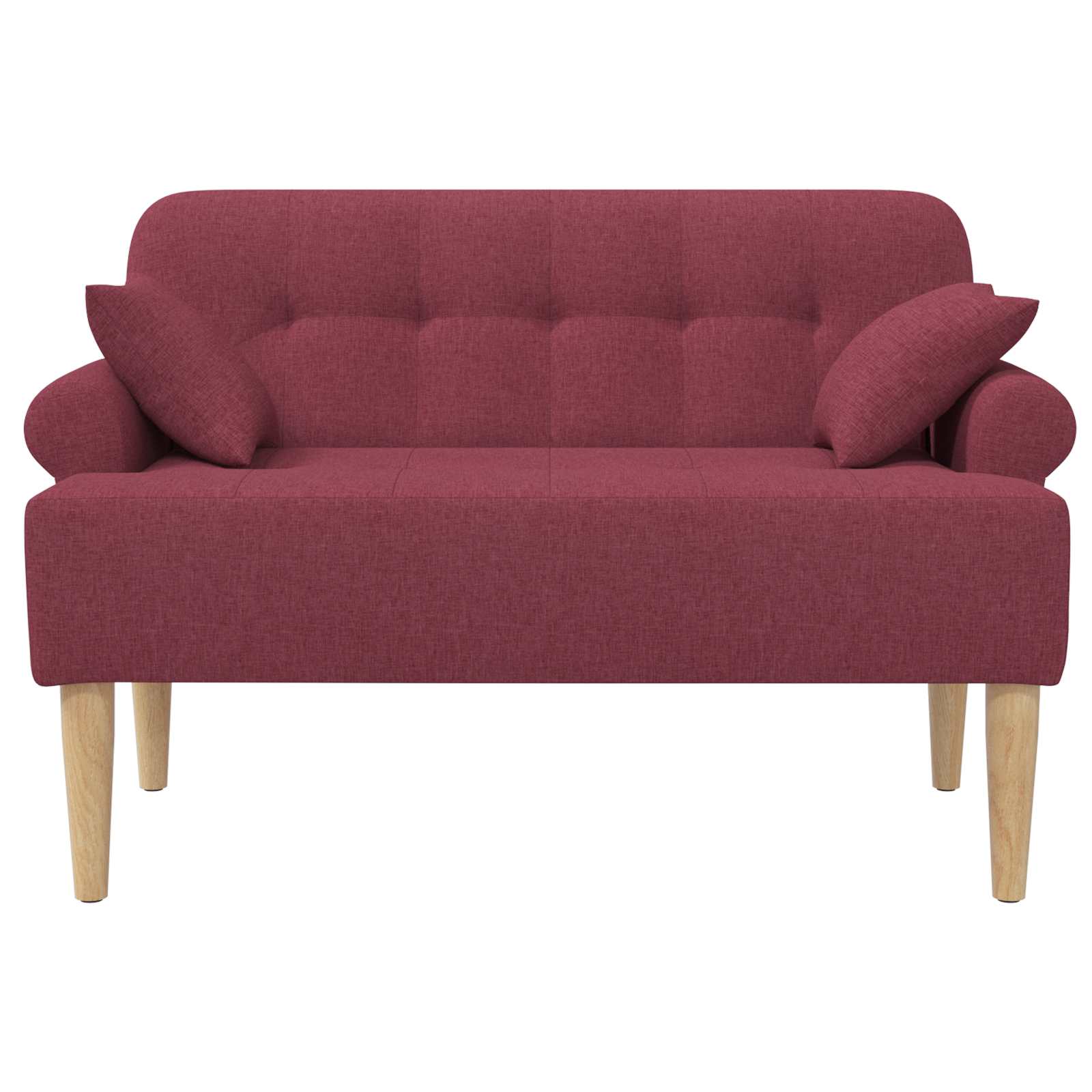 Love seat με κουμπιά Κόκκινο 120 x 65 x 79 εκ Ύφασμα
