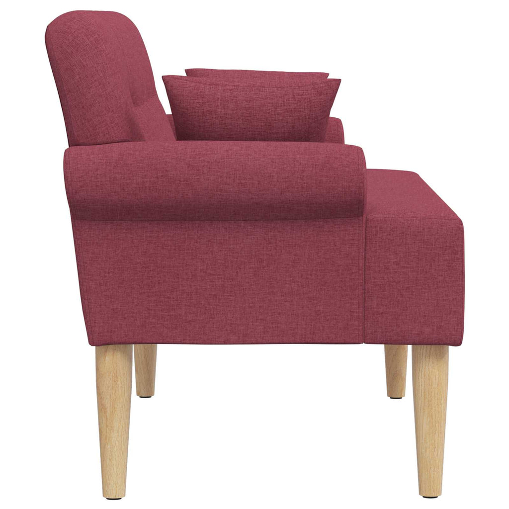 Love seat με κουμπιά Κόκκινο 120 x 65 x 79 εκ Ύφασμα
