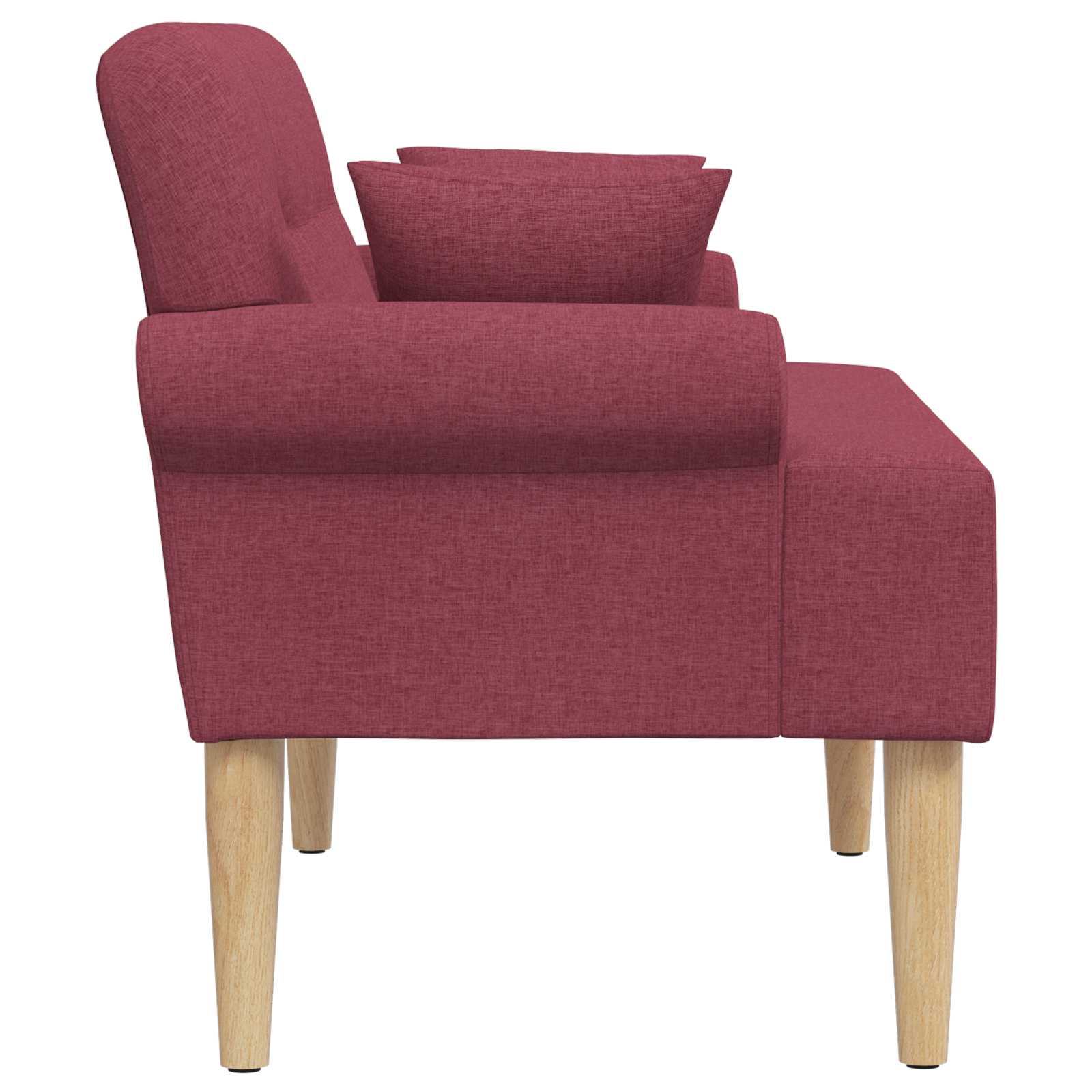 Love seat με κουμπιά Κόκκινο 120 x 65 x 79 εκ Ύφασμα