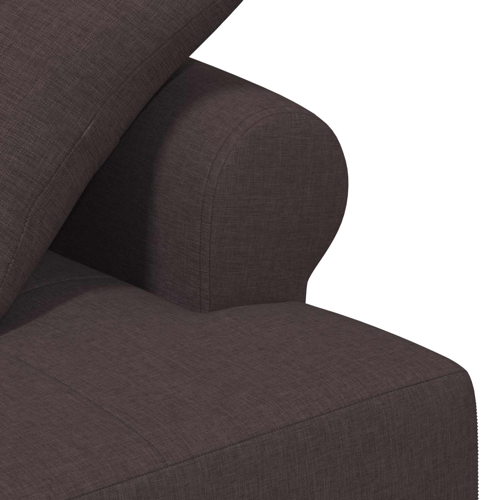 Love seat με κουμπιά Σκούρο Καφέ 120 x 65 x 79 εκ Ύφασμα