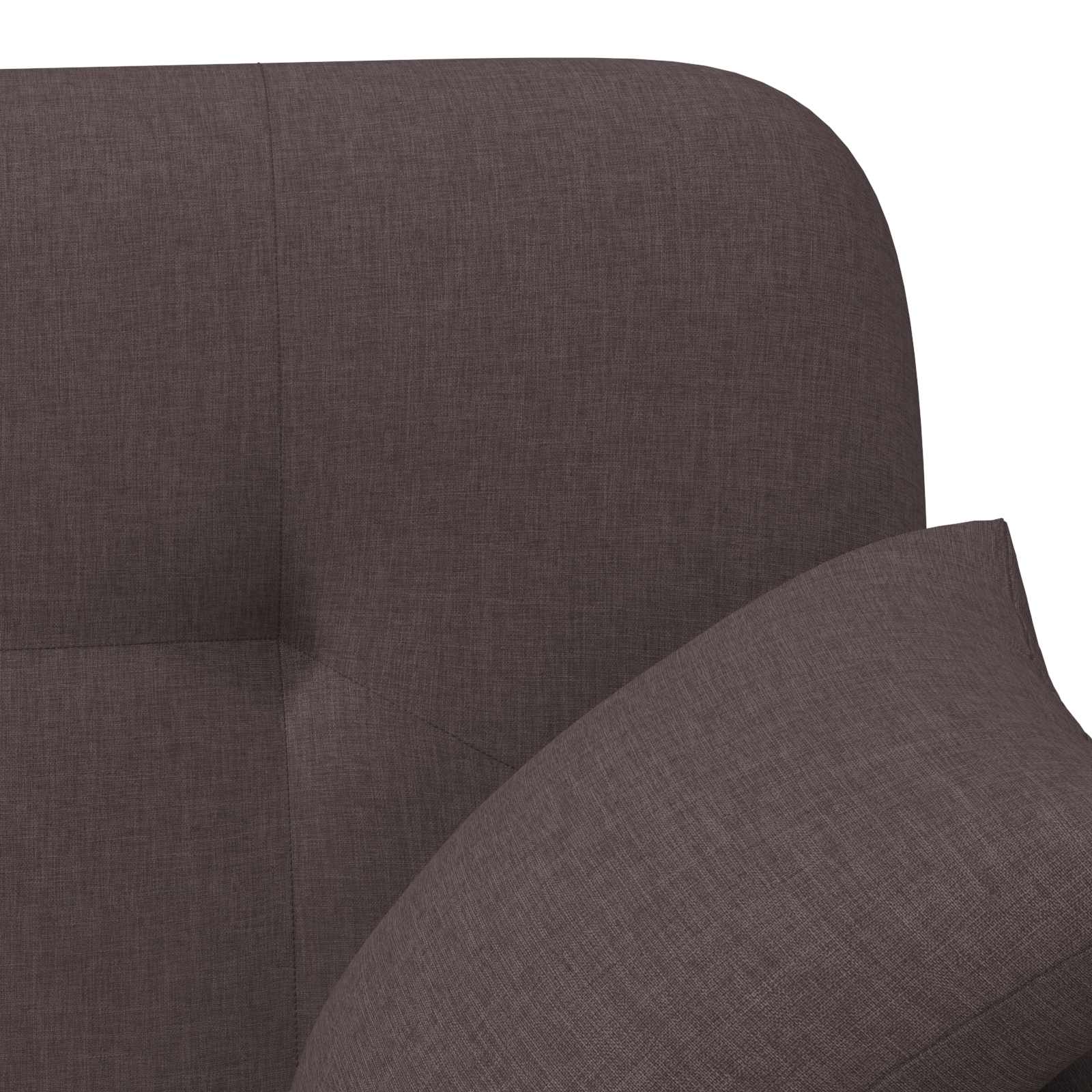 Love seat με κουμπιά Σκούρο Καφέ 120 x 65 x 79 εκ Ύφασμα