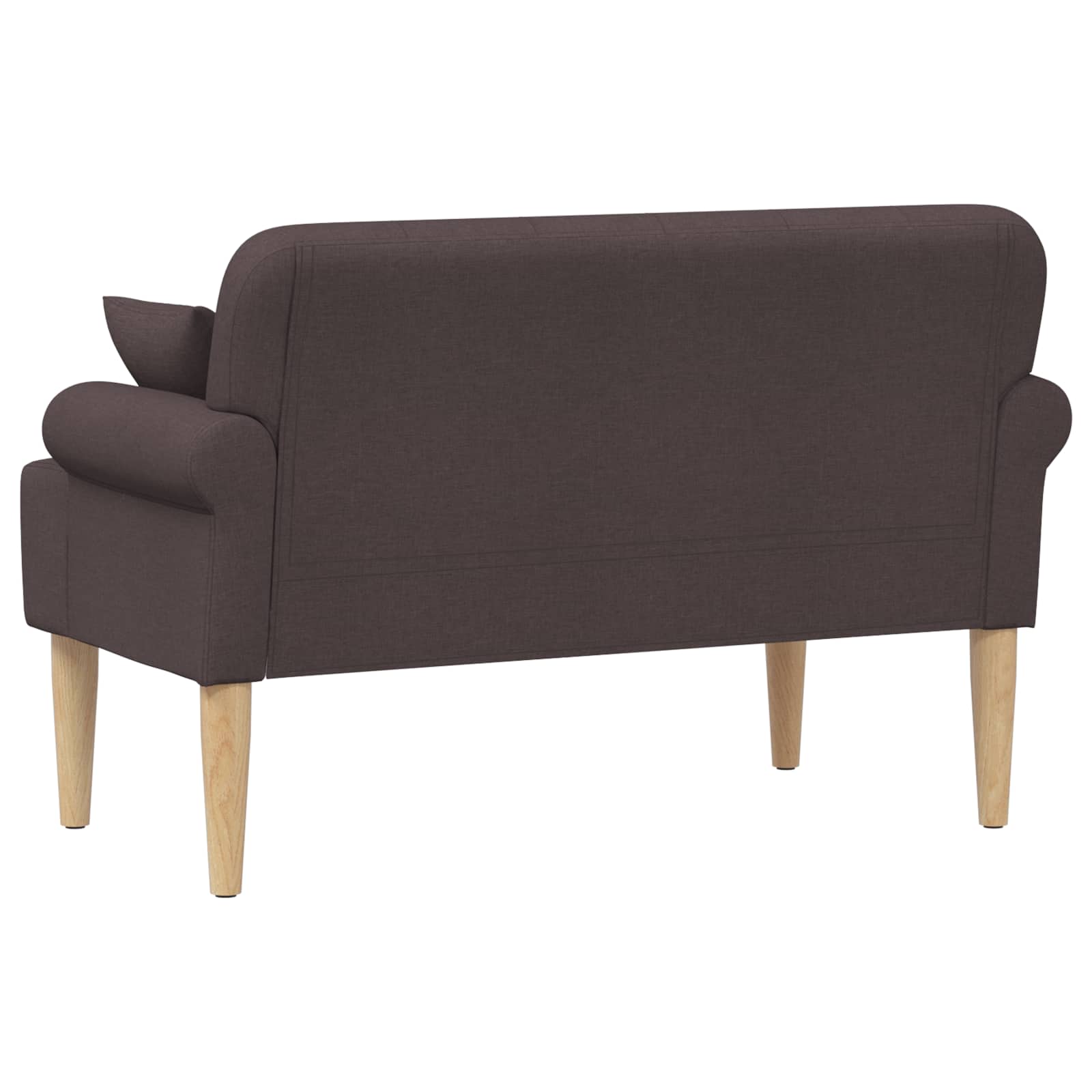 Love seat με κουμπιά Σκούρο Καφέ 120 x 65 x 79 εκ Ύφασμα