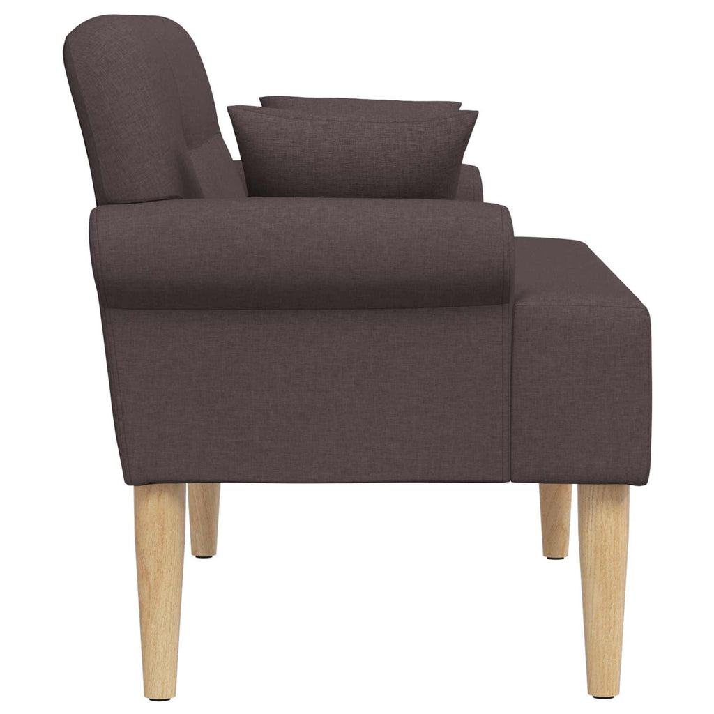 Love seat με κουμπιά Σκούρο Καφέ 120 x 65 x 79 εκ Ύφασμα