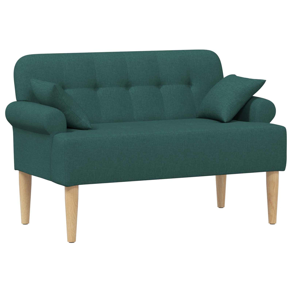 Love seat με κουμπιά Σκούρο Πράσινο 120 x 65 x 79 εκ Ύφασμα