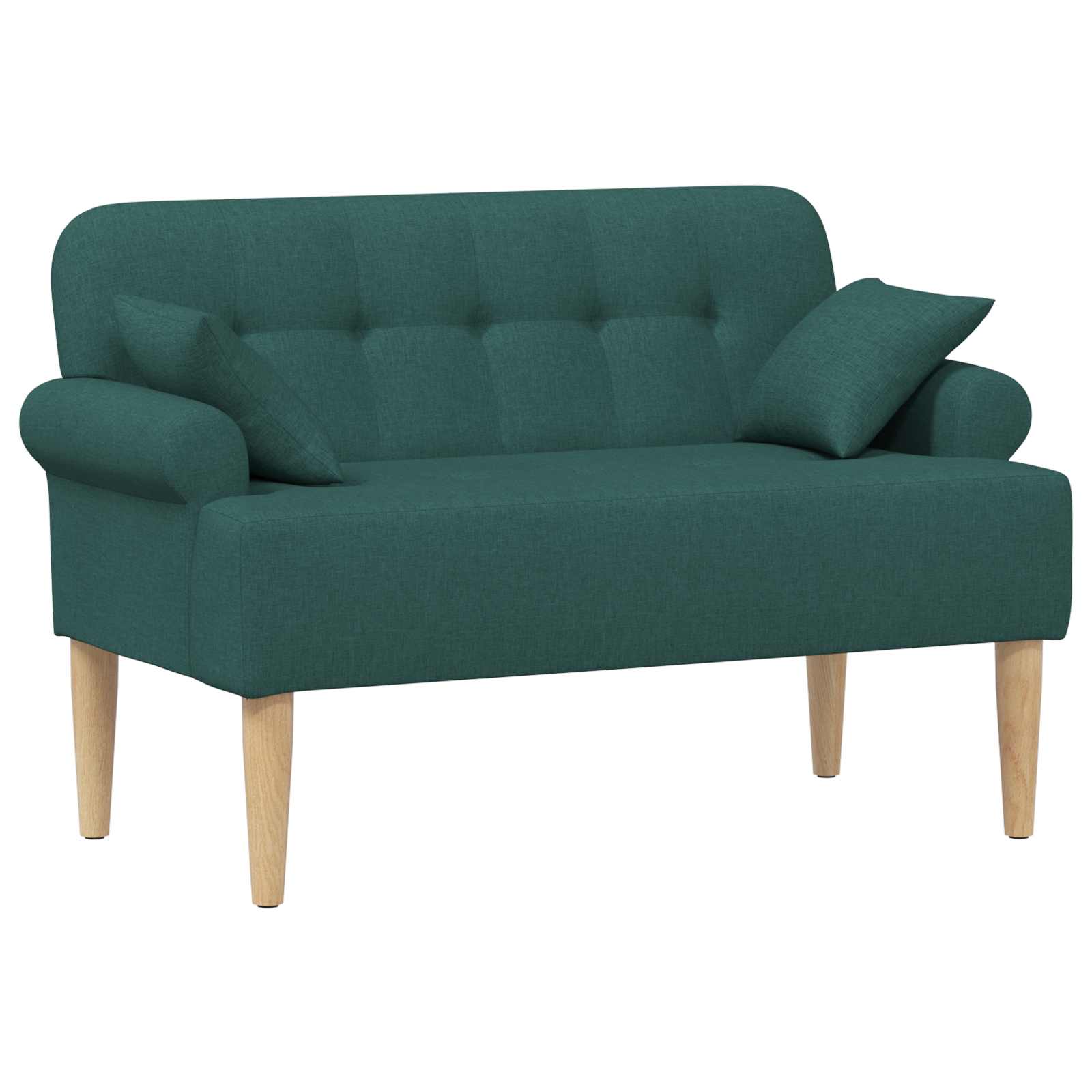 Love seat με κουμπιά Σκούρο Πράσινο 120 x 65 x 79 εκ Ύφασμα