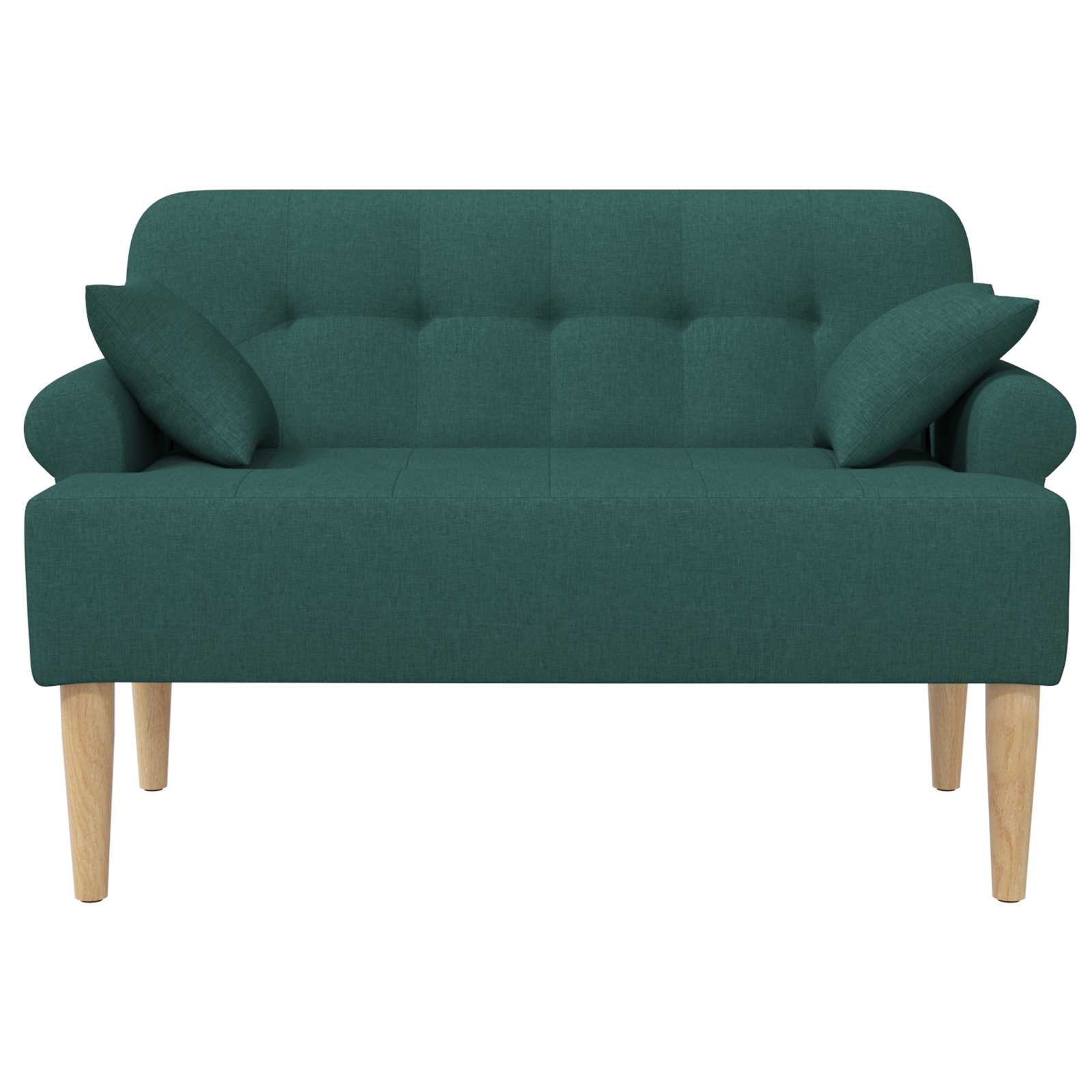 Love seat με κουμπιά Σκούρο Πράσινο 120 x 65 x 79 εκ Ύφασμα