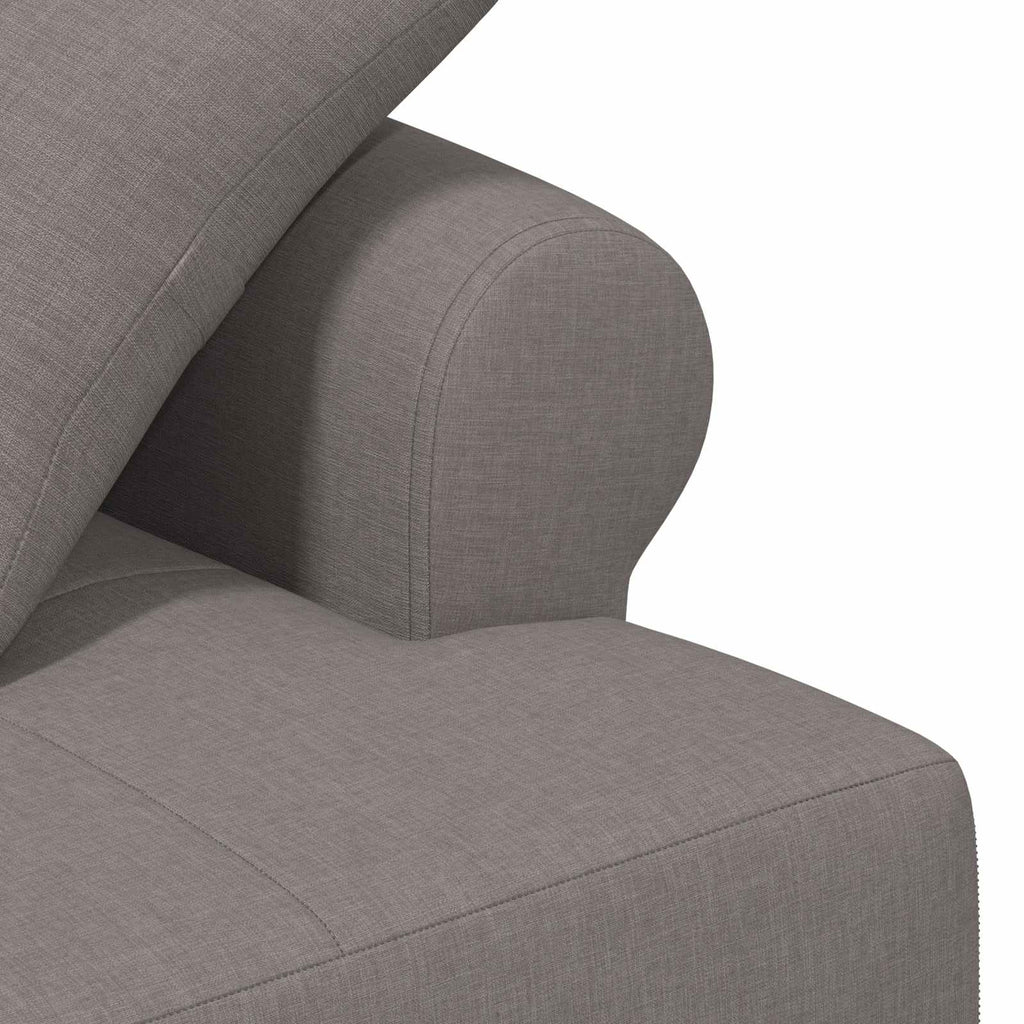 Love seat με κουμπιά Taupe 120 x 65 x 79 εκ Ύφασμα