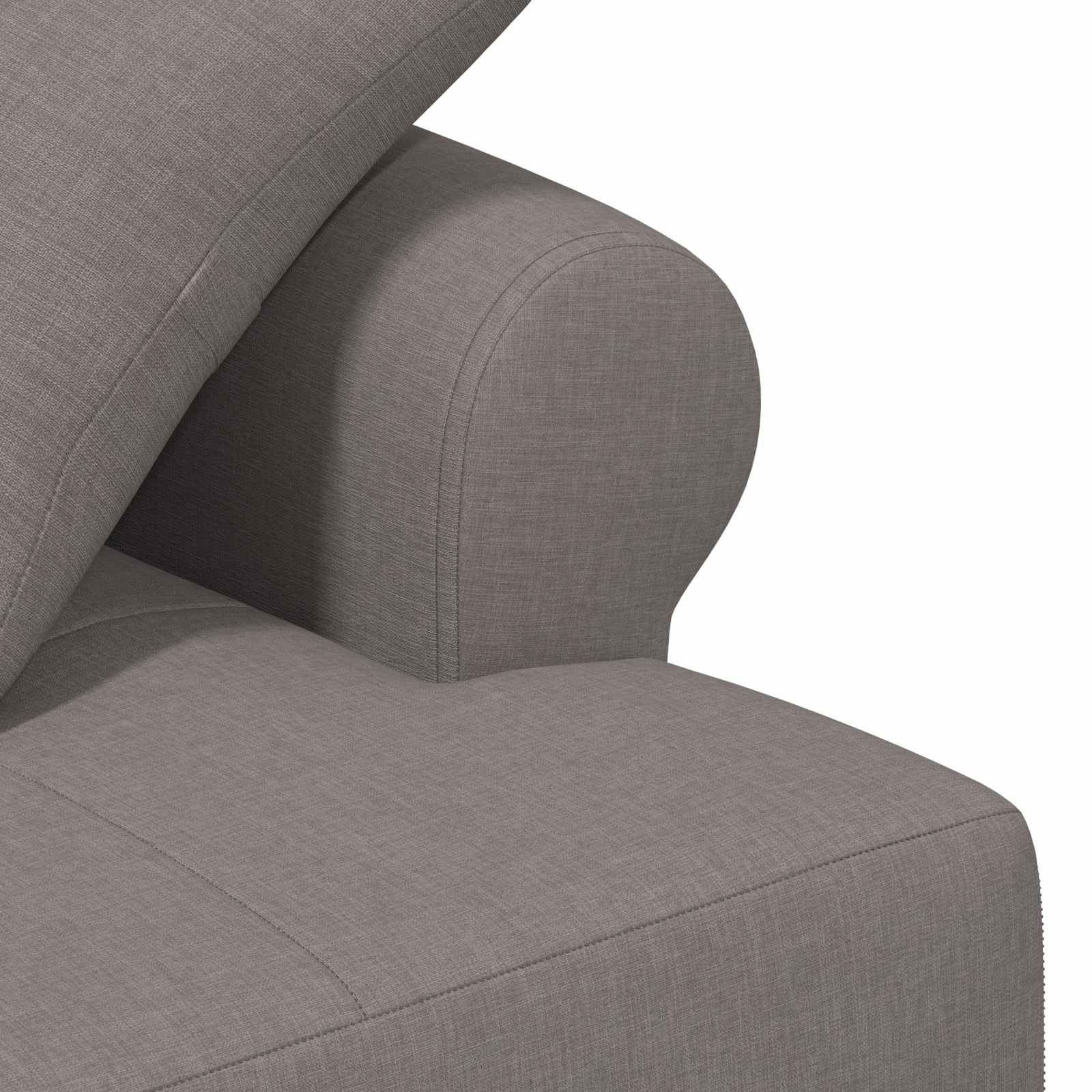 Love seat με κουμπιά Taupe 120 x 65 x 79 εκ Ύφασμα