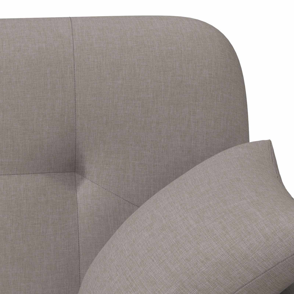 Love seat με κουμπιά Taupe 120 x 65 x 79 εκ Ύφασμα