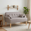 Love seat με κουμπιά Taupe 120 x 65 x 79 εκ Ύφασμα