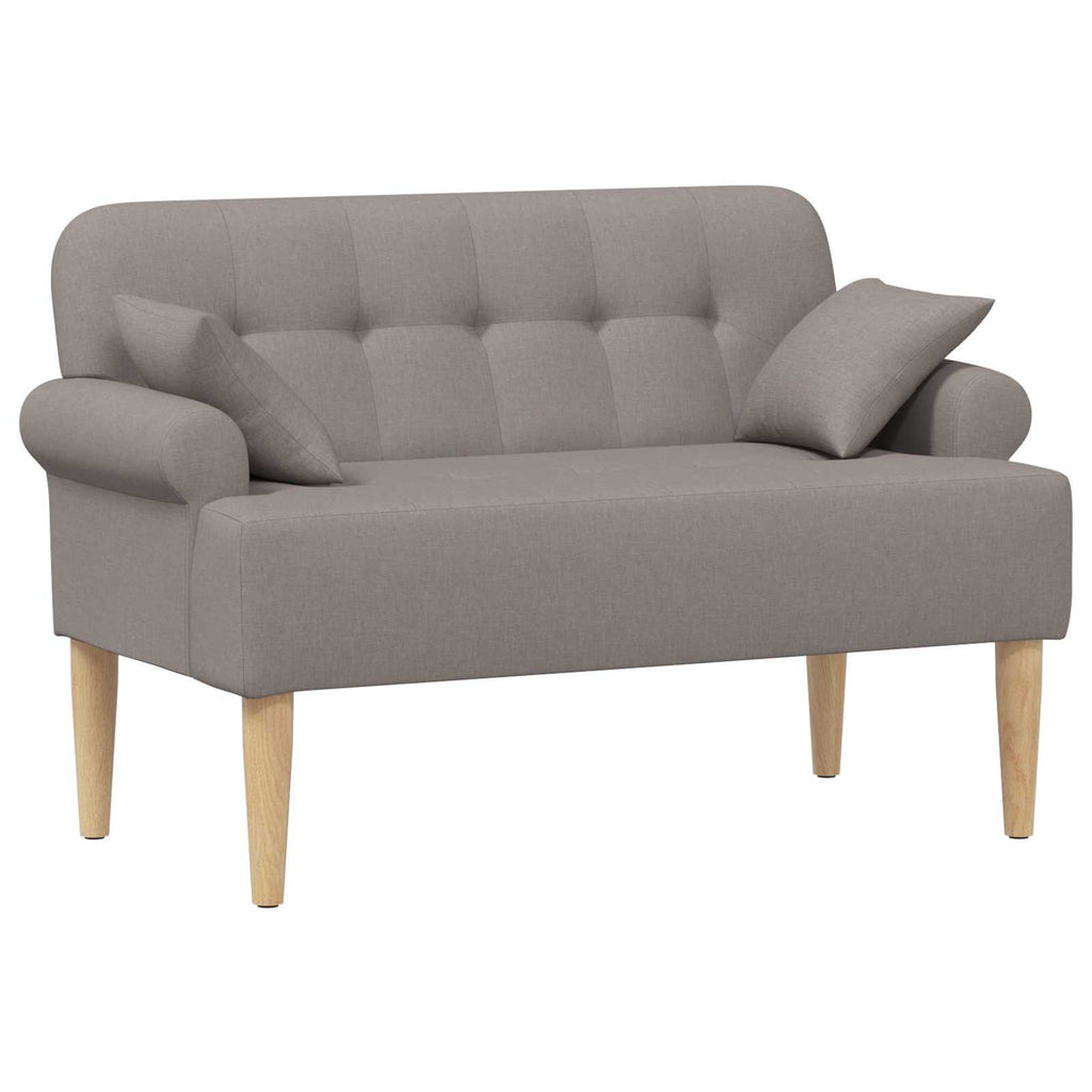Love seat με κουμπιά Taupe 120 x 65 x 79 εκ Ύφασμα