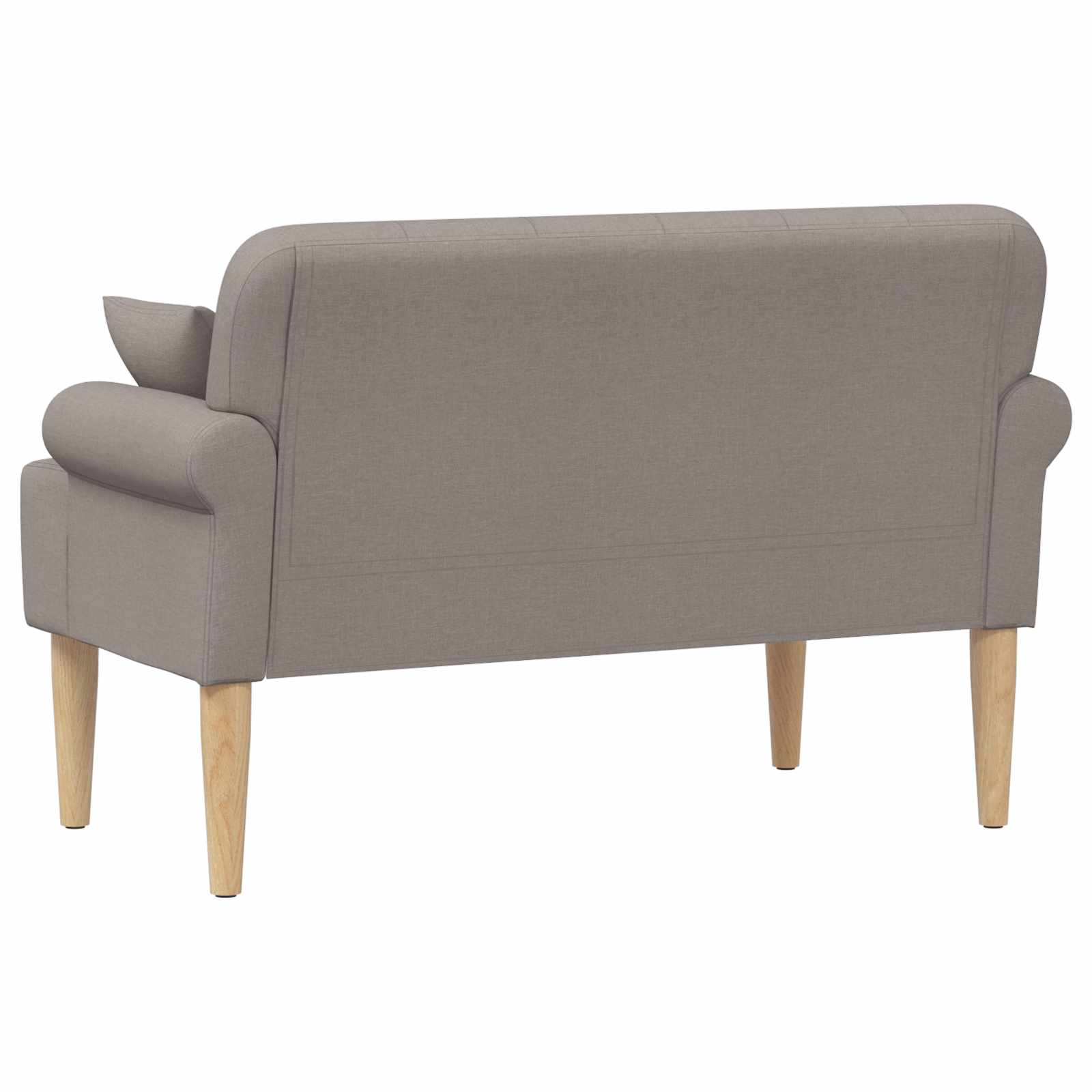 Love seat με κουμπιά Taupe 120 x 65 x 79 εκ Ύφασμα