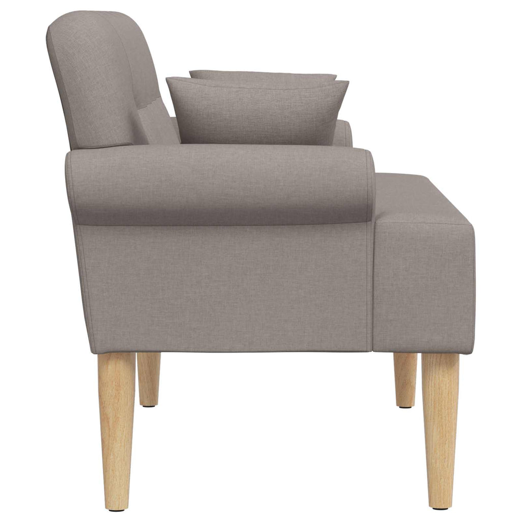 Love seat με κουμπιά Taupe 120 x 65 x 79 εκ Ύφασμα