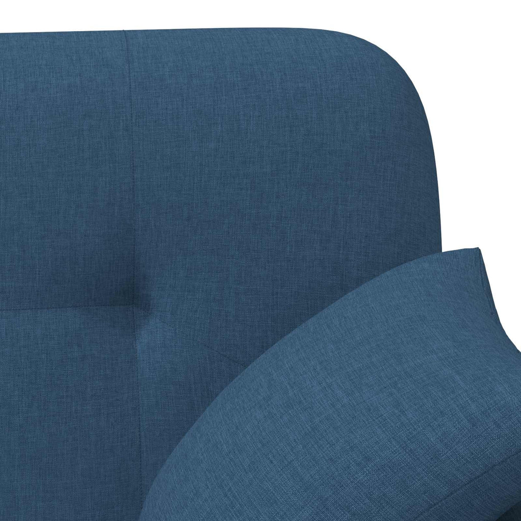 Love seat με κουμπιά Μπλε 120 x 65 x 79 εκ Ύφασμα