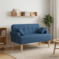 Love seat με κουμπιά Μπλε 120 x 65 x 79 εκ Ύφασμα