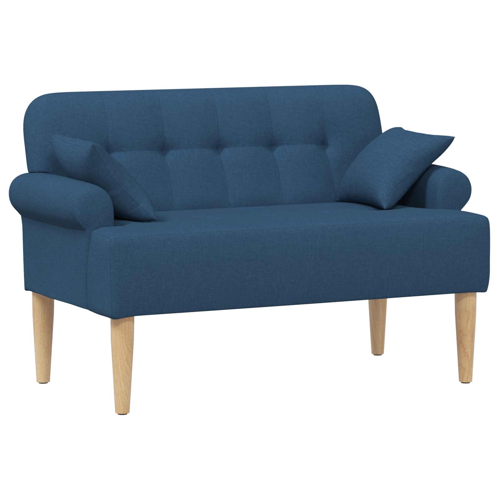 Love seat με κουμπιά Μπλε 120 x 65 x 79 εκ Ύφασμα