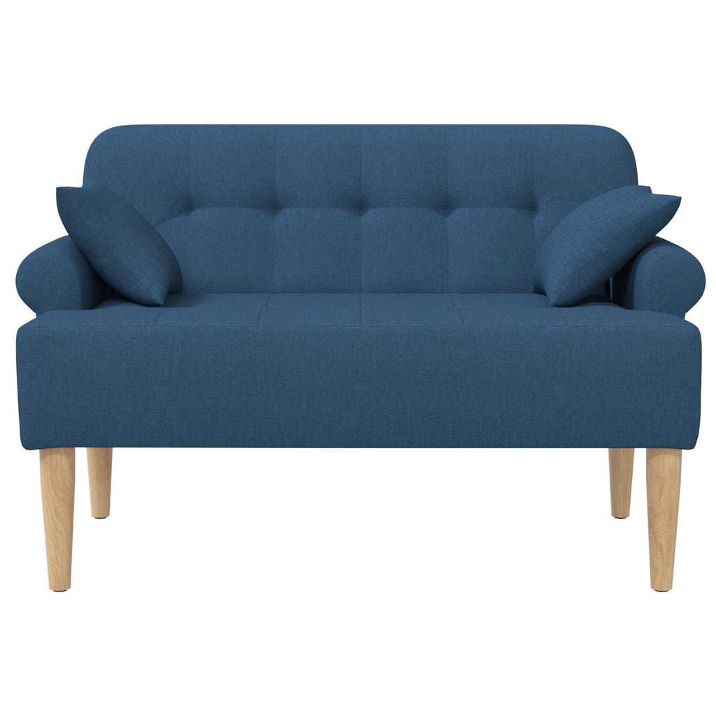 Love seat με κουμπιά Μπλε 120 x 65 x 79 εκ Ύφασμα