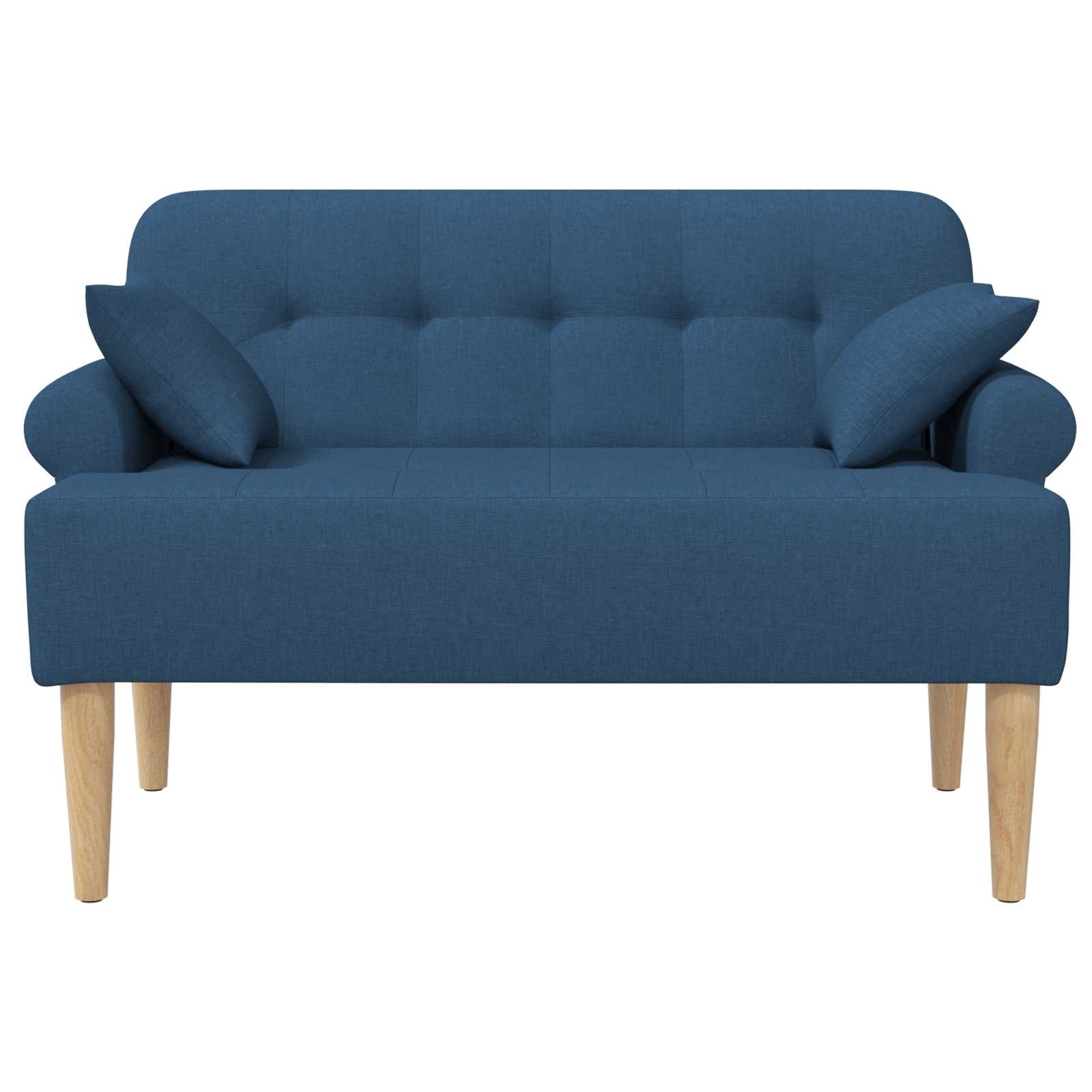 Love seat με κουμπιά Μπλε 120 x 65 x 79 εκ Ύφασμα