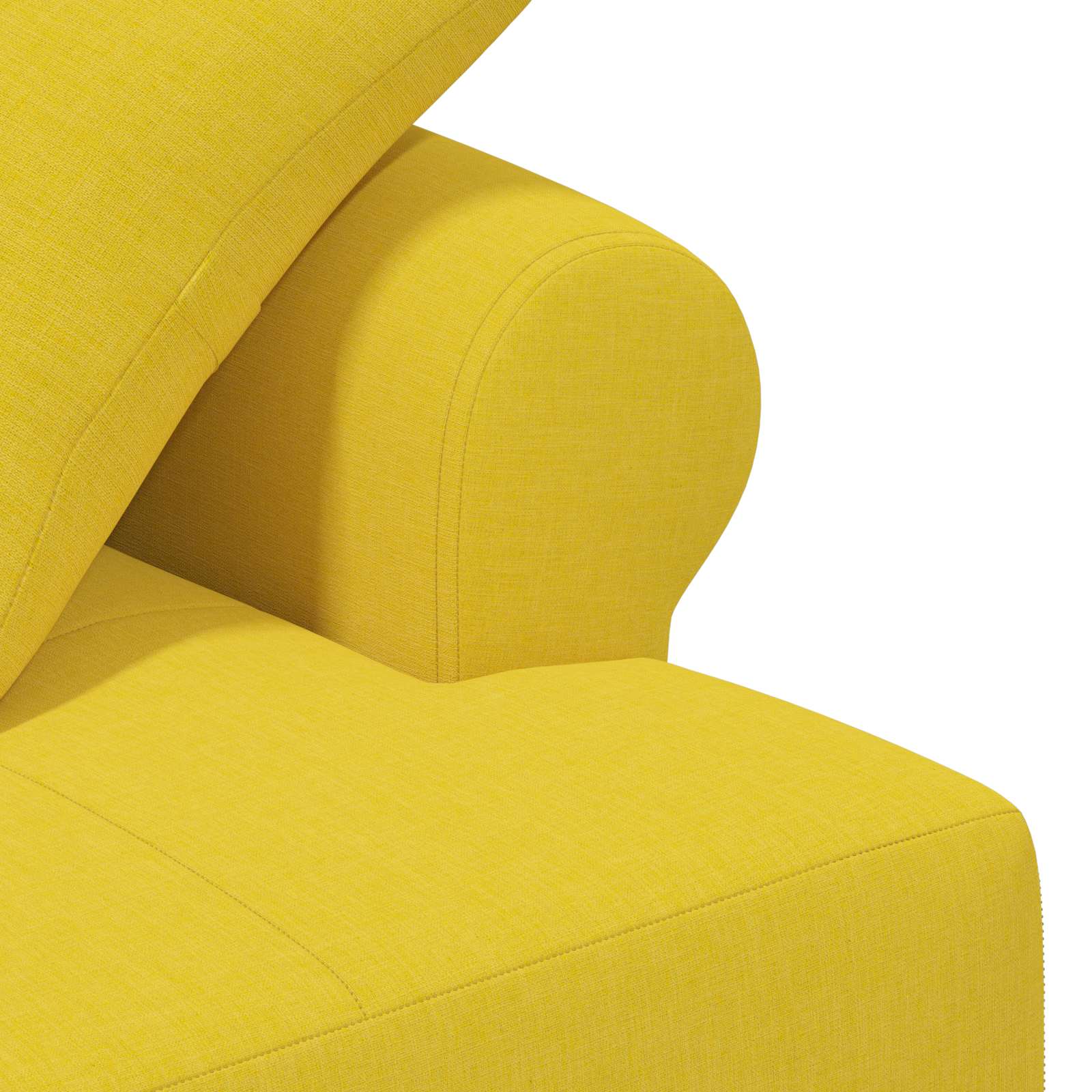 Love seat με κουμπιά Ανοιχτό Κίτρινο 120 x 65 x 79 εκ Ύφασμα