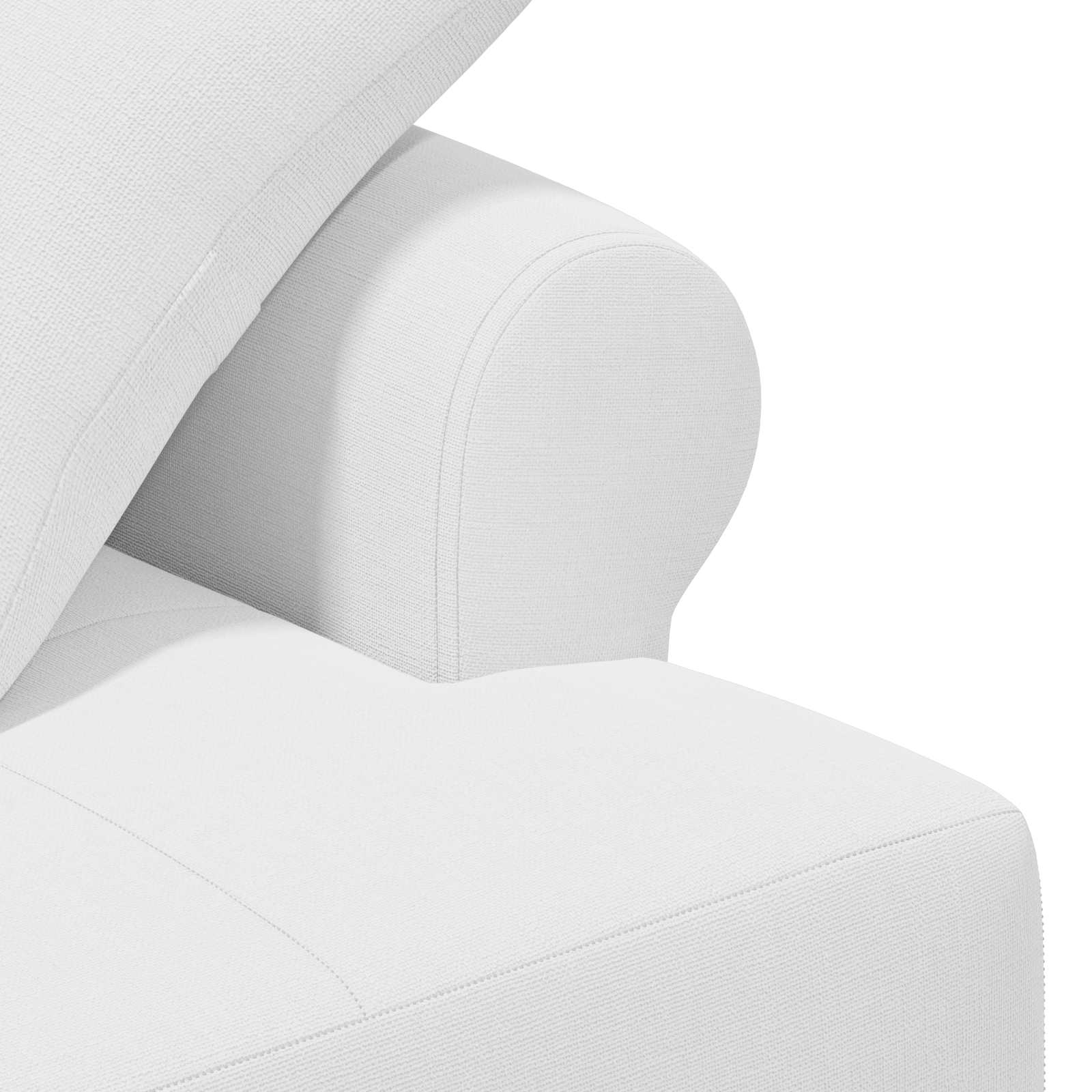 Love seat με κουμπιά Λευκό 120 x 65 x 79 εκ Ύφασμα