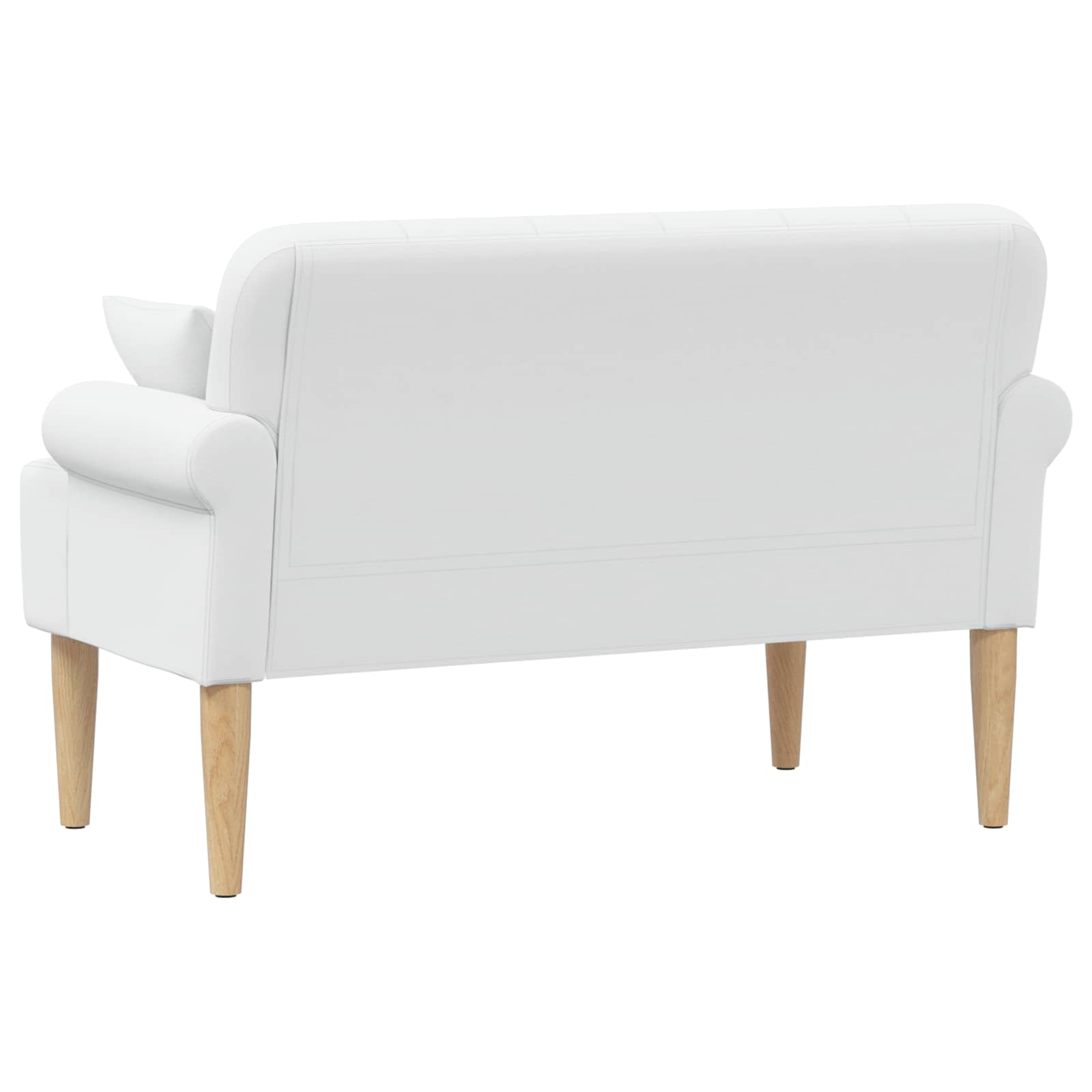 Love seat με κουμπιά Λευκό 120 x 65 x 79 εκ Ύφασμα