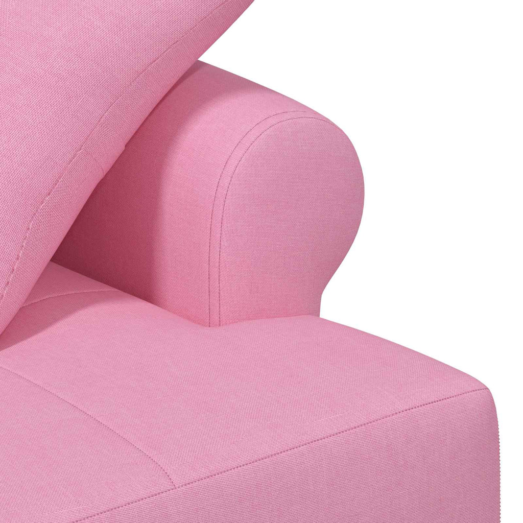 Love seat με κουμπιά Ροζ 120 x 65 x 79 εκ Ύφασμα