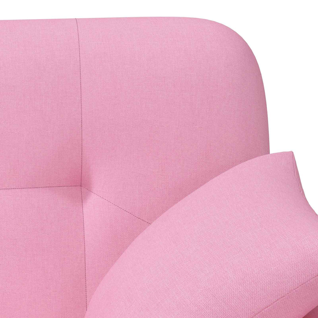 Love seat με κουμπιά Ροζ 120 x 65 x 79 εκ Ύφασμα