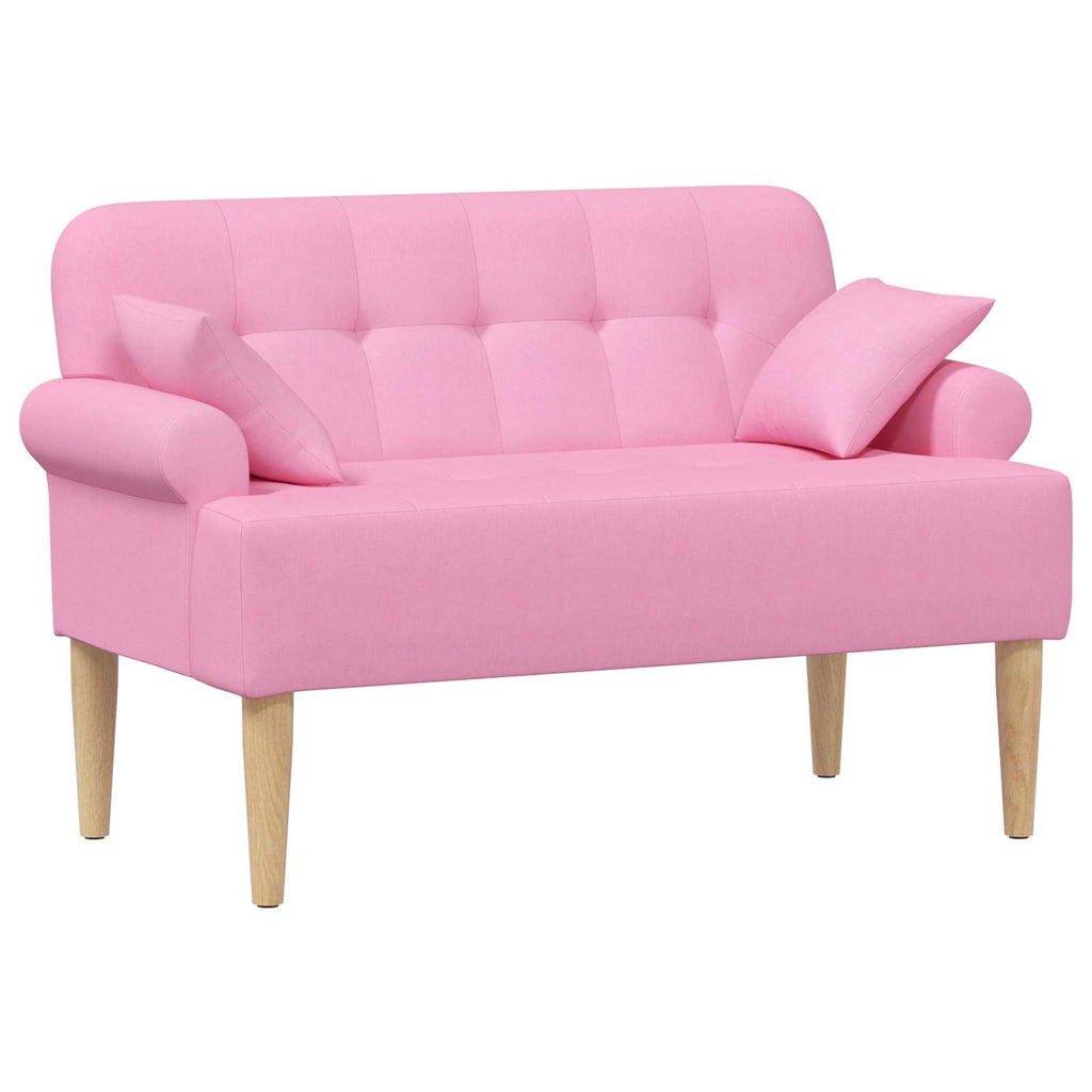 Love seat με κουμπιά Ροζ 120 x 65 x 79 εκ Ύφασμα