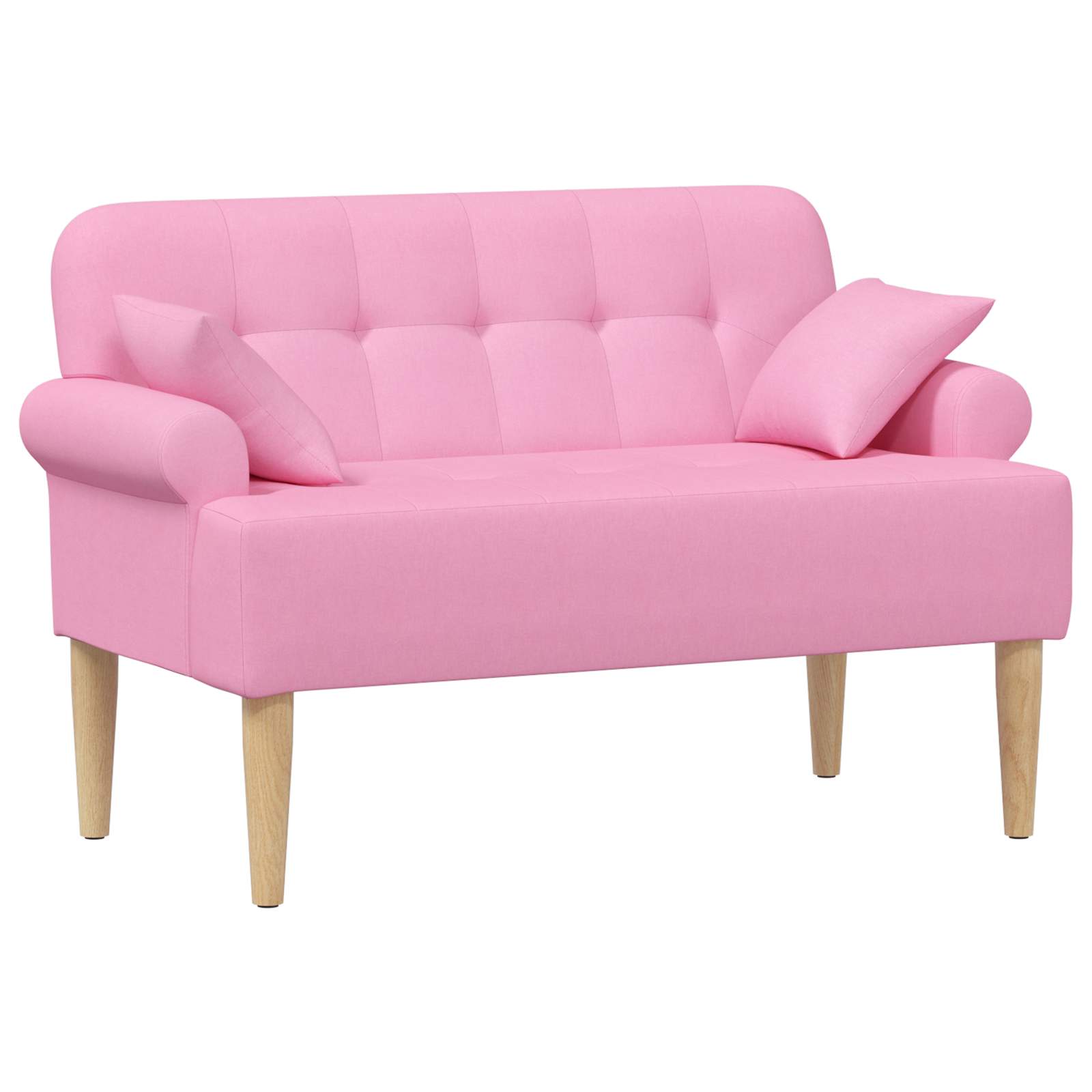 Love seat με κουμπιά Ροζ 120 x 65 x 79 εκ Ύφασμα