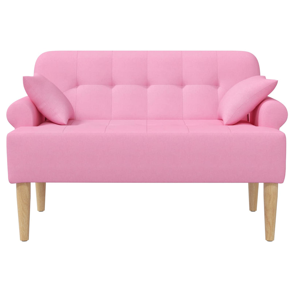 Love seat με κουμπιά Ροζ 120 x 65 x 79 εκ Ύφασμα