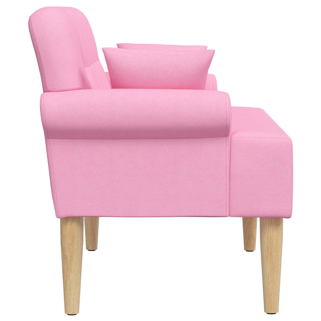 Love seat με κουμπιά Ροζ 120 x 65 x 79 εκ Ύφασμα