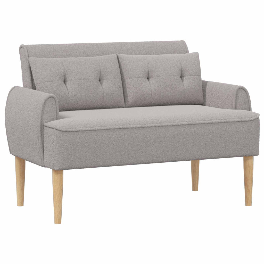 Love seat με κουμπιά Ανοιχτό γκρι 117 x 67 x 77 εκ. Μπουκλέ