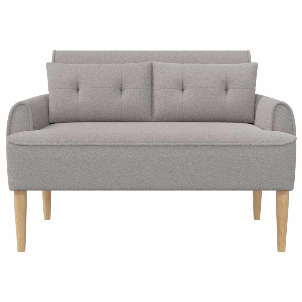 Love seat με κουμπιά Ανοιχτό γκρι 117 x 67 x 77 εκ. Μπουκλέ