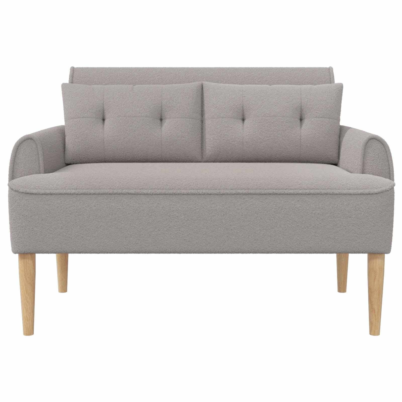Love seat με κουμπιά Ανοιχτό γκρι 117 x 67 x 77 εκ. Μπουκλέ