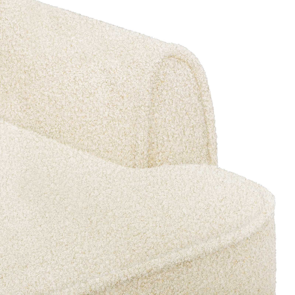 Love seat με κουμπιά Κρεμ 117 x 67 x 77 εκ. Μπουκλέ