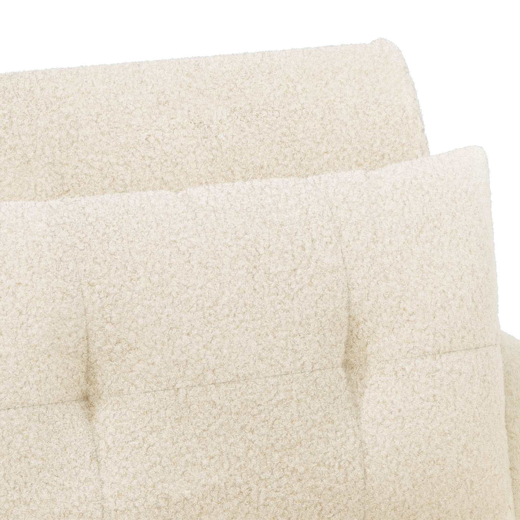 Love seat με κουμπιά Κρεμ 117 x 67 x 77 εκ. Μπουκλέ