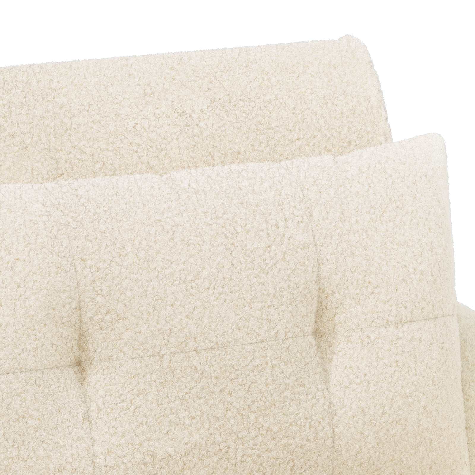 Love seat με κουμπιά Κρεμ 117 x 67 x 77 εκ. Μπουκλέ