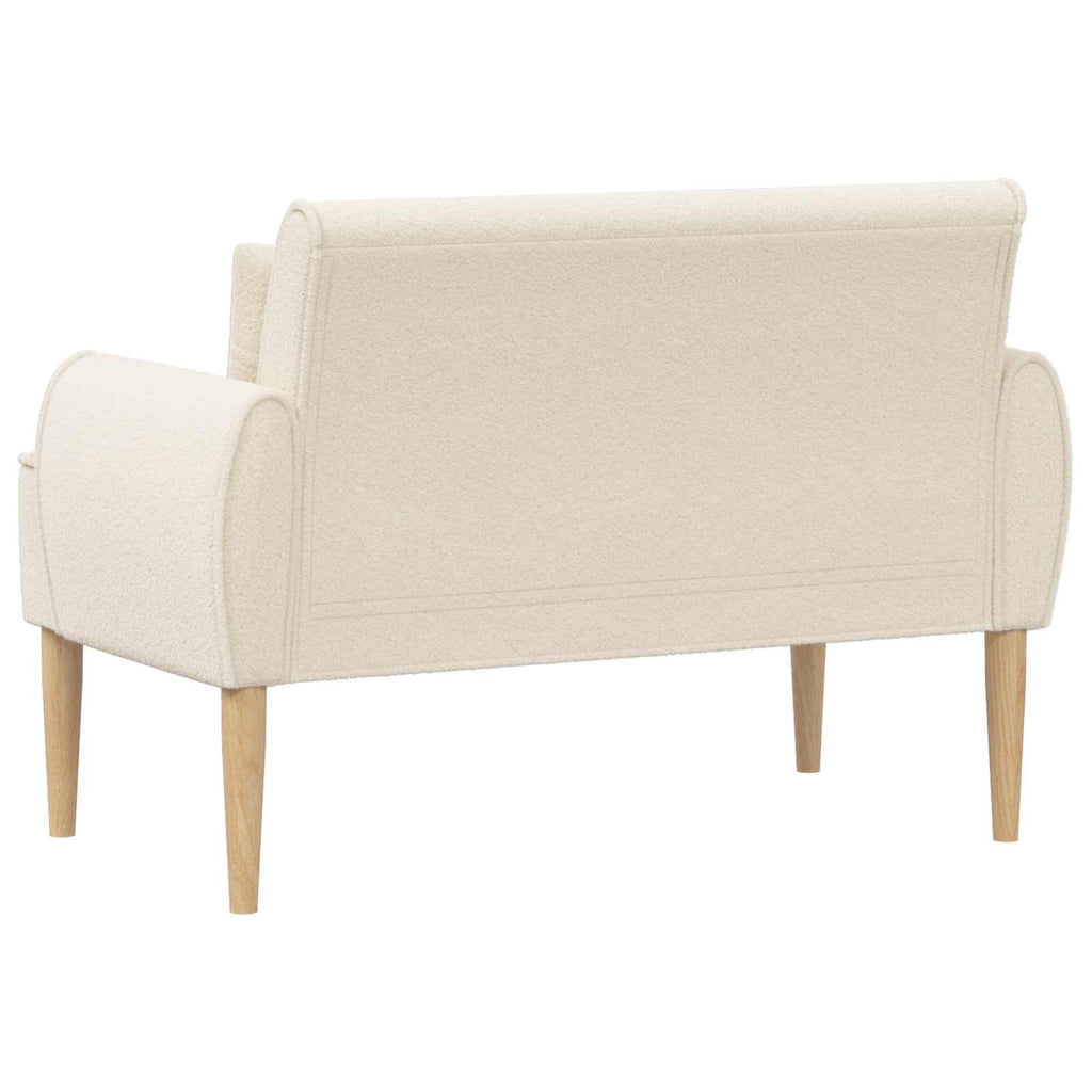 Love seat με κουμπιά Κρεμ 117 x 67 x 77 εκ. Μπουκλέ