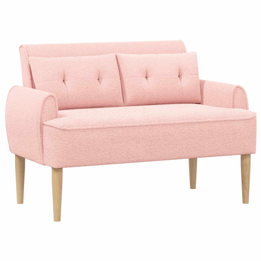 Love seat με κουμπιά Ροζ 117 x 67 x 77 εκ. Μπουκλέ