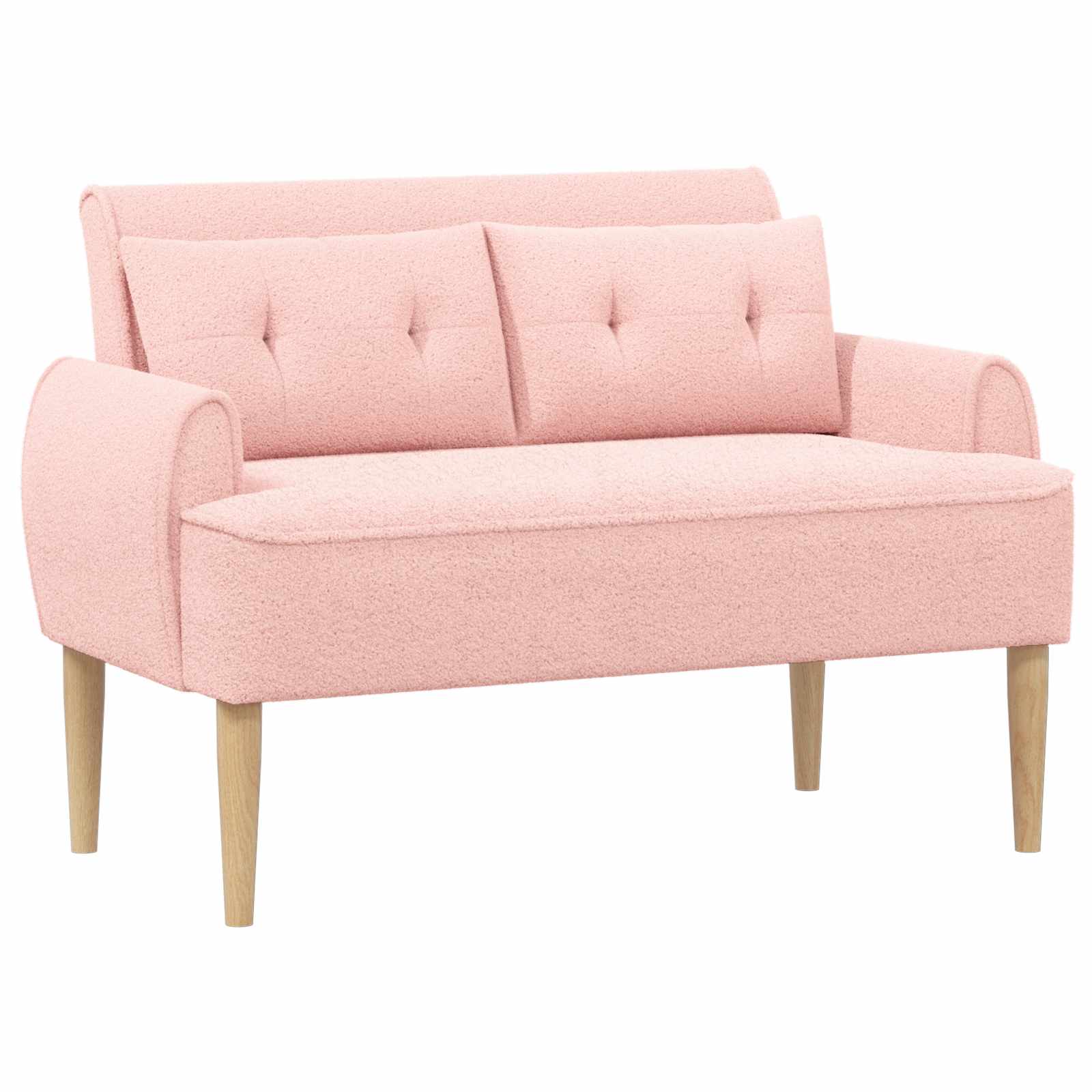 Love seat με κουμπιά Ροζ 117 x 67 x 77 εκ. Μπουκλέ