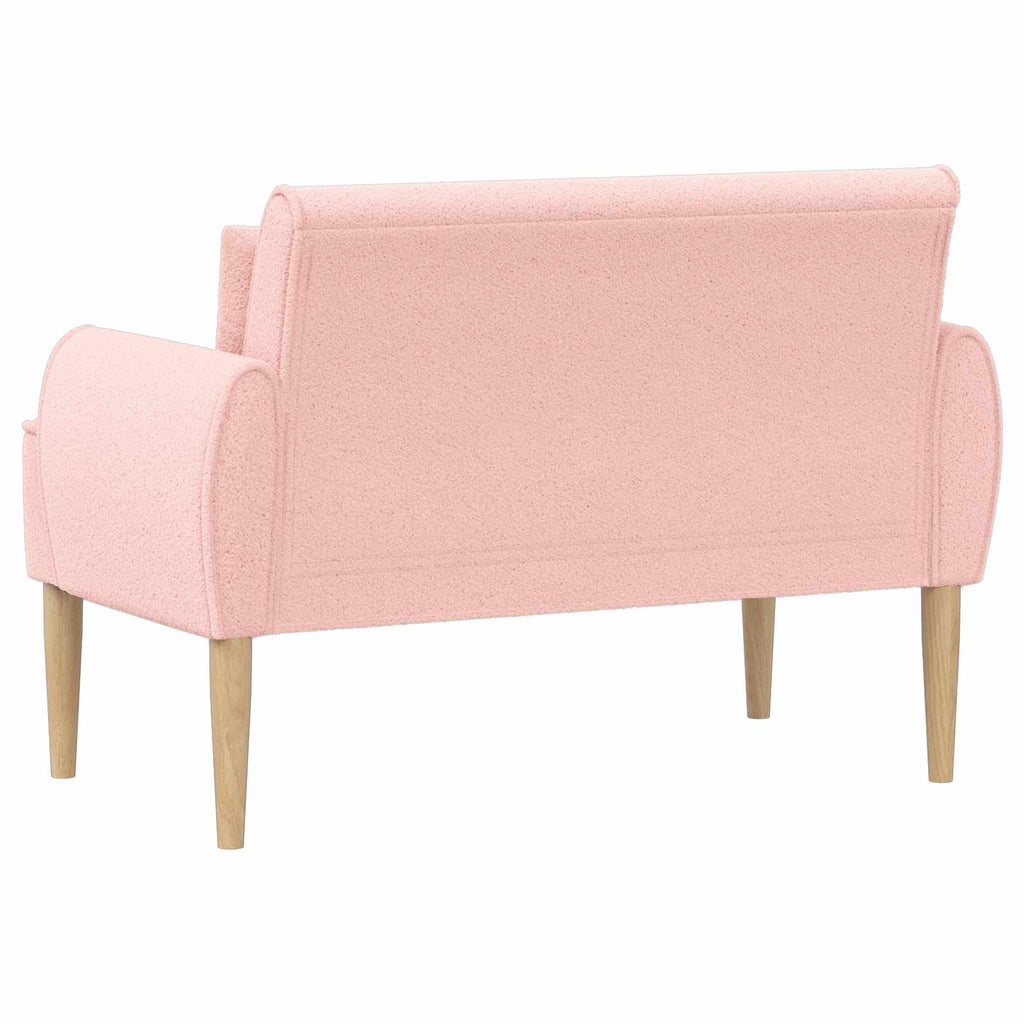 Love seat με κουμπιά Ροζ 117 x 67 x 77 εκ. Μπουκλέ
