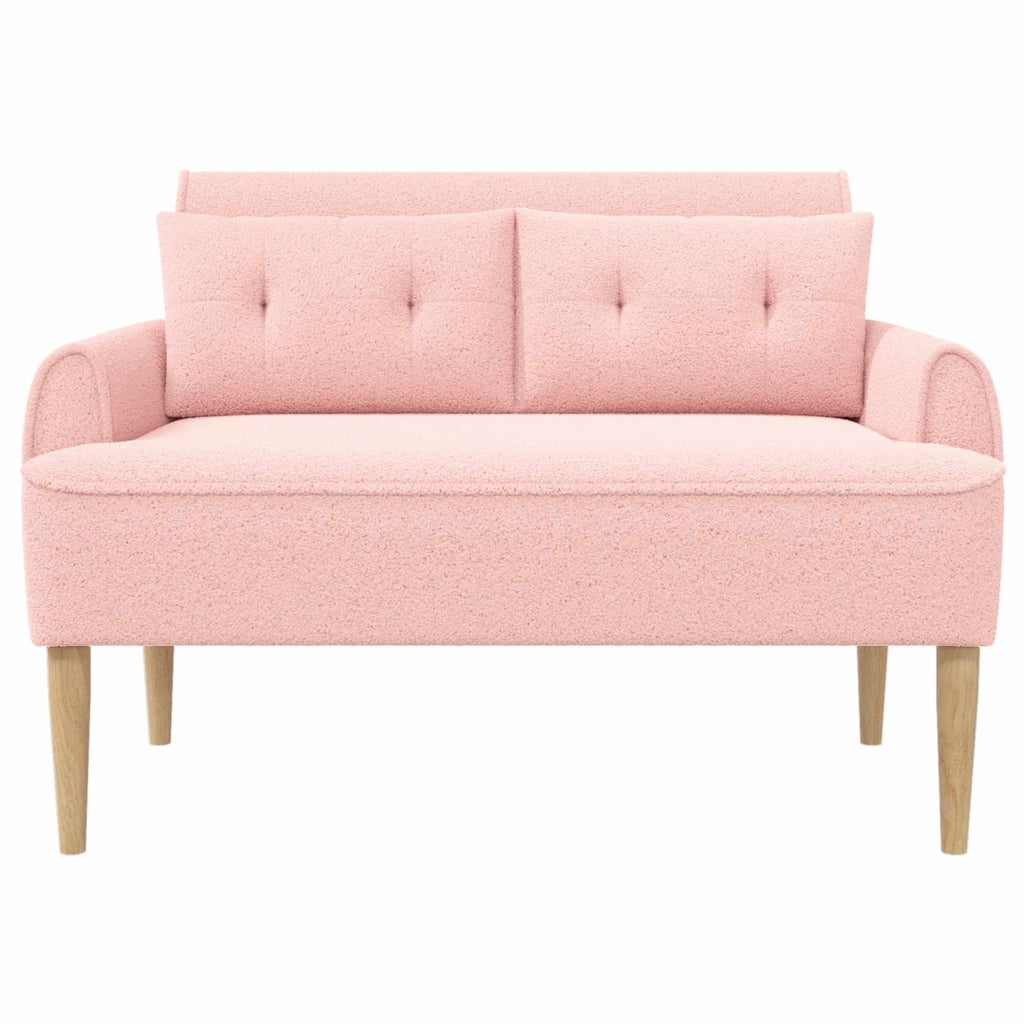 Love seat με κουμπιά Ροζ 117 x 67 x 77 εκ. Μπουκλέ