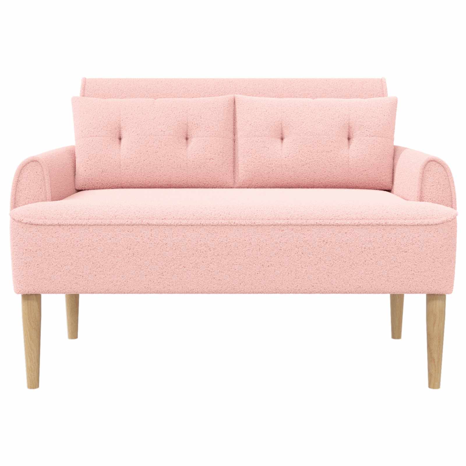 Love seat με κουμπιά Ροζ 117 x 67 x 77 εκ. Μπουκλέ