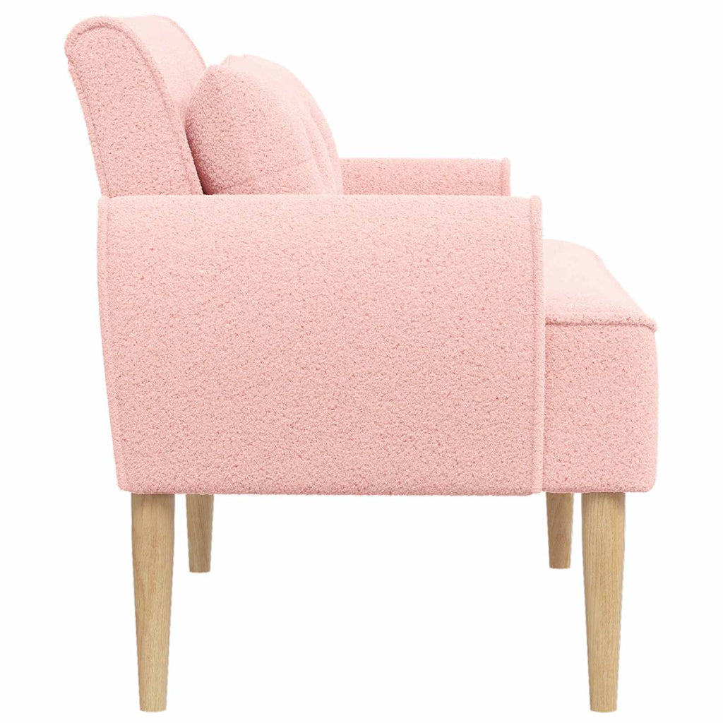Love seat με κουμπιά Ροζ 117 x 67 x 77 εκ. Μπουκλέ