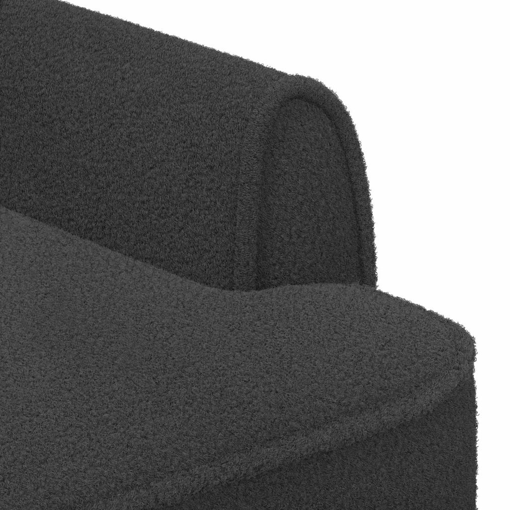 Love seat με κουμπιά Σκούρο Γκρι 117 x 67 x 77 εκ. Μπουκλέ