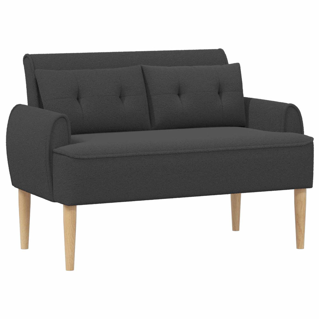 Love seat με κουμπιά Σκούρο Γκρι 117 x 67 x 77 εκ. Μπουκλέ