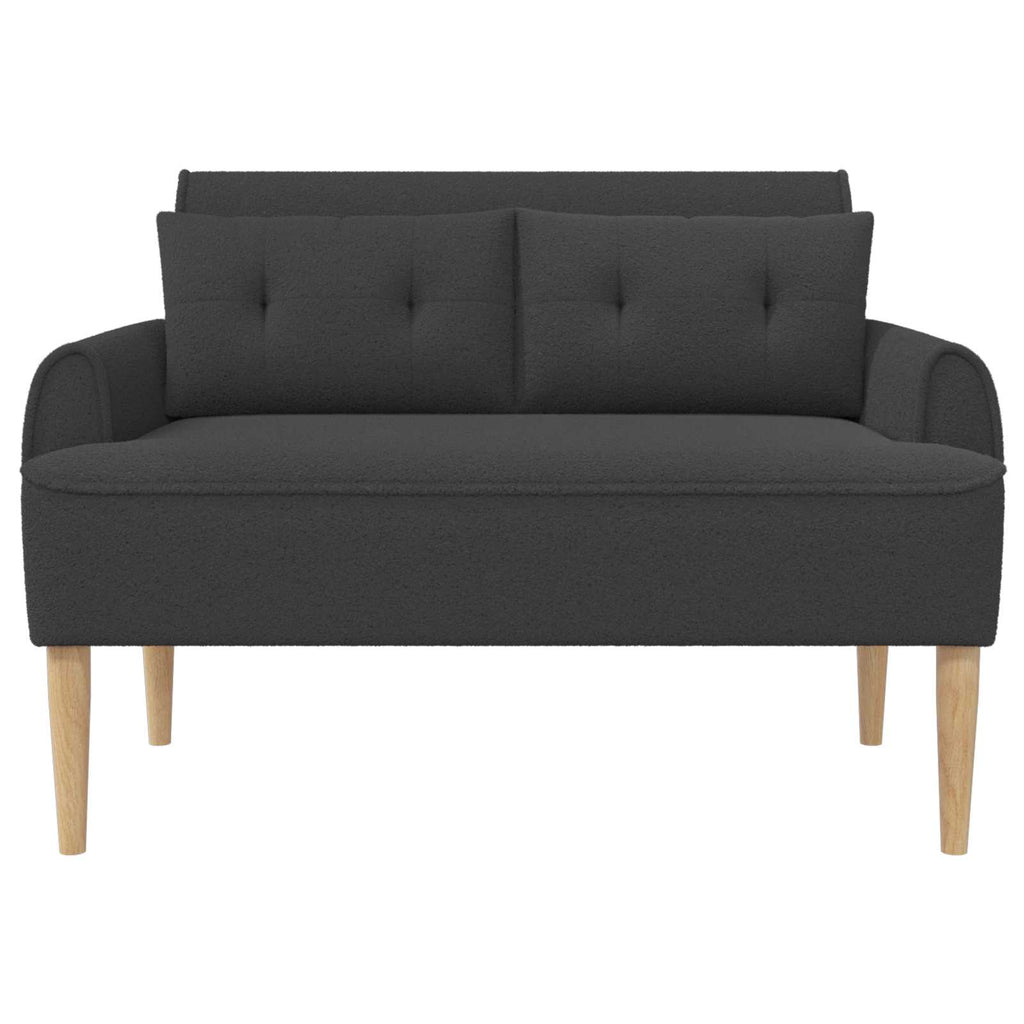 Love seat με κουμπιά Σκούρο Γκρι 117 x 67 x 77 εκ. Μπουκλέ