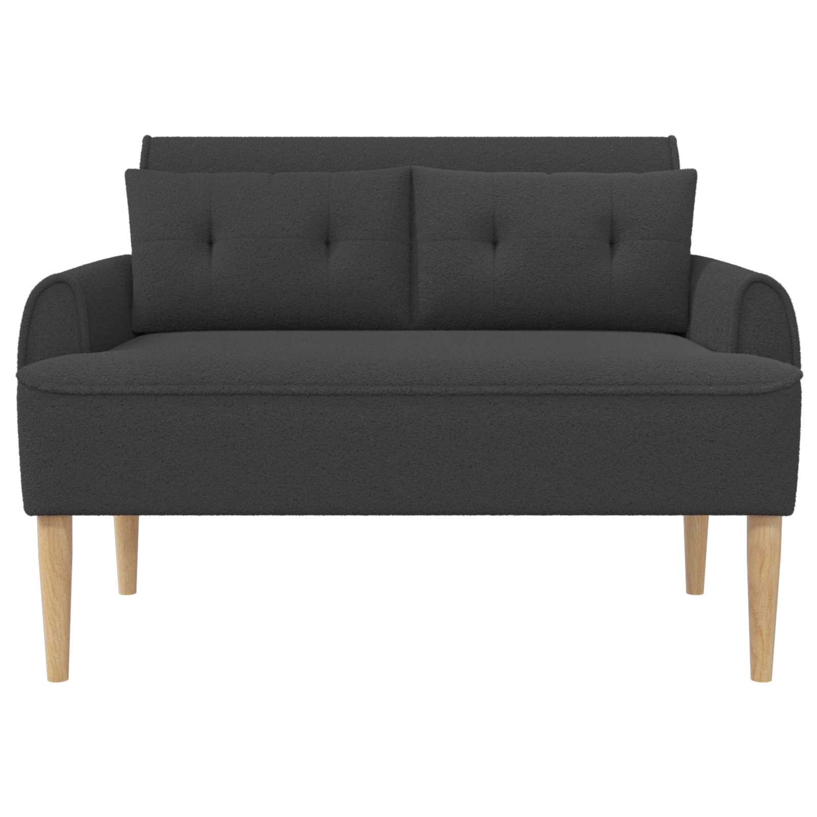 Love seat με κουμπιά Σκούρο Γκρι 117 x 67 x 77 εκ. Μπουκλέ